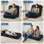 Canapé réglable paresseux, fauteuil inclinable surdimensionné en chenille avec 2 coussins, noir-1451132574