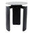 Modern 3-Piece Living Room Table Set – Round Marble-Top Coffee Table with 2 Matching Accent End Tables – Sculptural Metal Base, Grey & Black