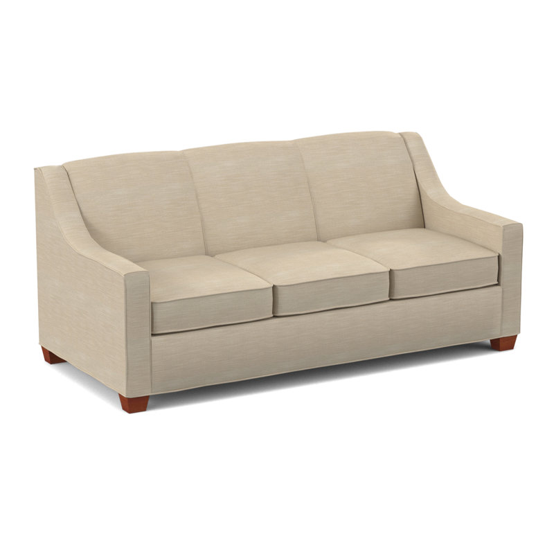 Phillips Square Arm Sofa with Reversible Cushions, Ridgecrest Putty, BM Cherry, 34.5" H x 76" W x 36" D