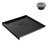 36 in. x 36 in. Alcove Acrylic Shower Base in Glossy Black With Center Drain, Drain Included-114639221