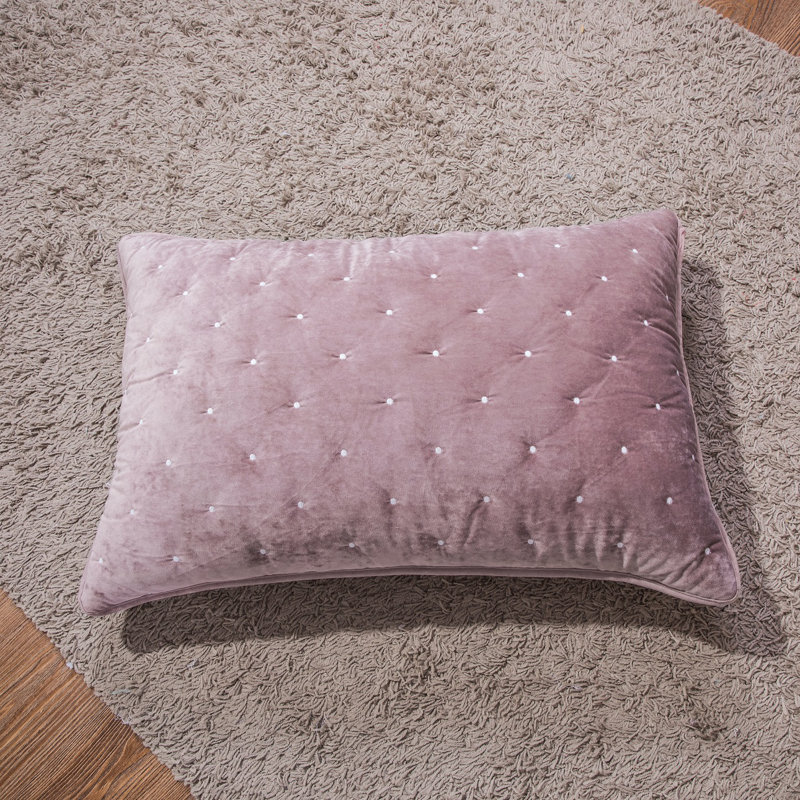 Ensemble de courtepointe Velvety Dreams, Courtepointe pour lit simple + 1 taie décorative, Mauve