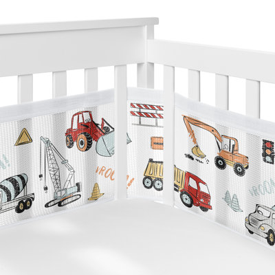 Construction Truck Collection 6 - Piece Crib Bedding Set -  Sweet Jojo Designs, Construction-RD-BU-Crib-6