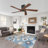 5 Solid Wood Blades Indoor Flush Mount Ceiling Fan With Remote-643255206-650458445-668650131