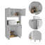 Armoire de cuisine à double porte, quatre pieds et trois tablettes-1878377399