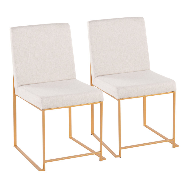 Chaise d'appoint Brieon, Doré, Tissu beige