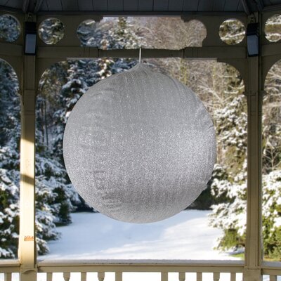 27.5"" Silver Tinsel Inflatable Christmas Ball Ornament Outdoor Decoration -  Northlight Seasonal, NORTHLIGHT FA90762