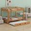 Wood Bunk Bed With Ladder And Trundle-1554384500
