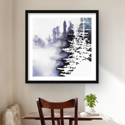 Silhouette of a Forest - reproduction encadrée blanche illustrative