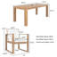 Ensemble de salle à manger de patio 7 pièces, en bois d'acacia massif, avec trou pour parasol et coussins amovibles, pour 6 personnes, table de salle à manger et fauteuils, pour l'extérieur-1279800742