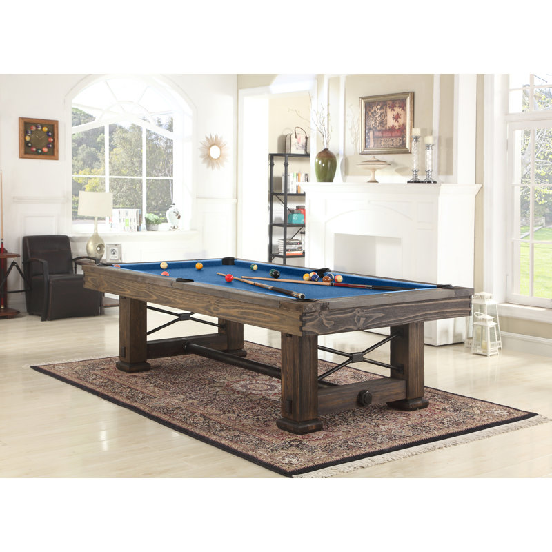 Rio Grande Slate Pool Table with Professional Installation Included, 7' 5", Weathered Bark, Golden