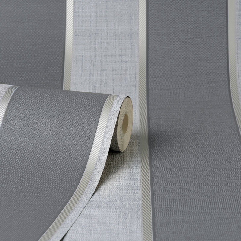 Larson Stripe Wallpaper, Charcoal