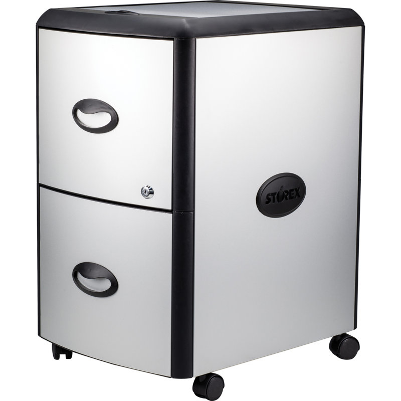 19'' Wide 2 -Drawer Mobile File Cabinet