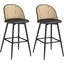 Tabouret de bar et de comptoir pivotant rembourré (ensemble de 2)-1421164561-1415708753