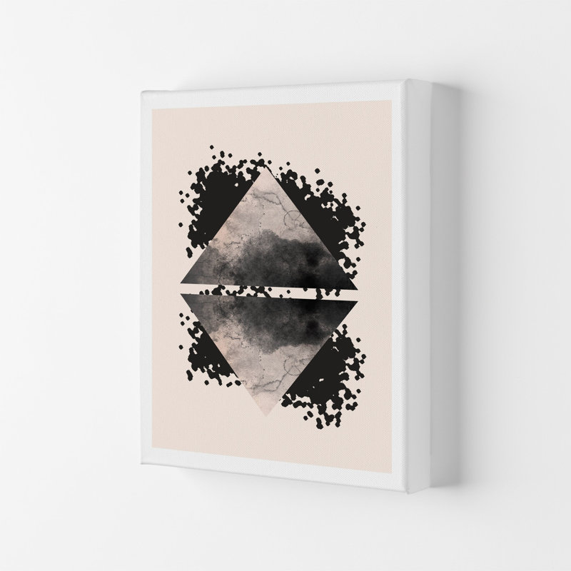 Nude And Black Watercolour 1 by Pixy Paper - Print, 29.7cm H x 21cm W x 4cm D, Wrapped Canvas