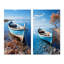 «Blue Boat Serenity», 2 pièces sur toile-2061610833-2061610832