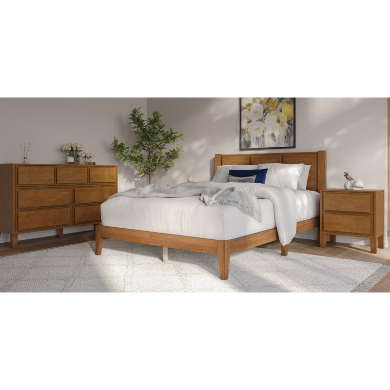 Ensemble de chambre à coucher en bois massif 3 pièces Ariana