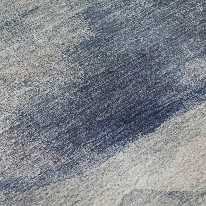 Premium Machine Washable Mayfield Abstract Rug, 1'8" x 2'6", Blue