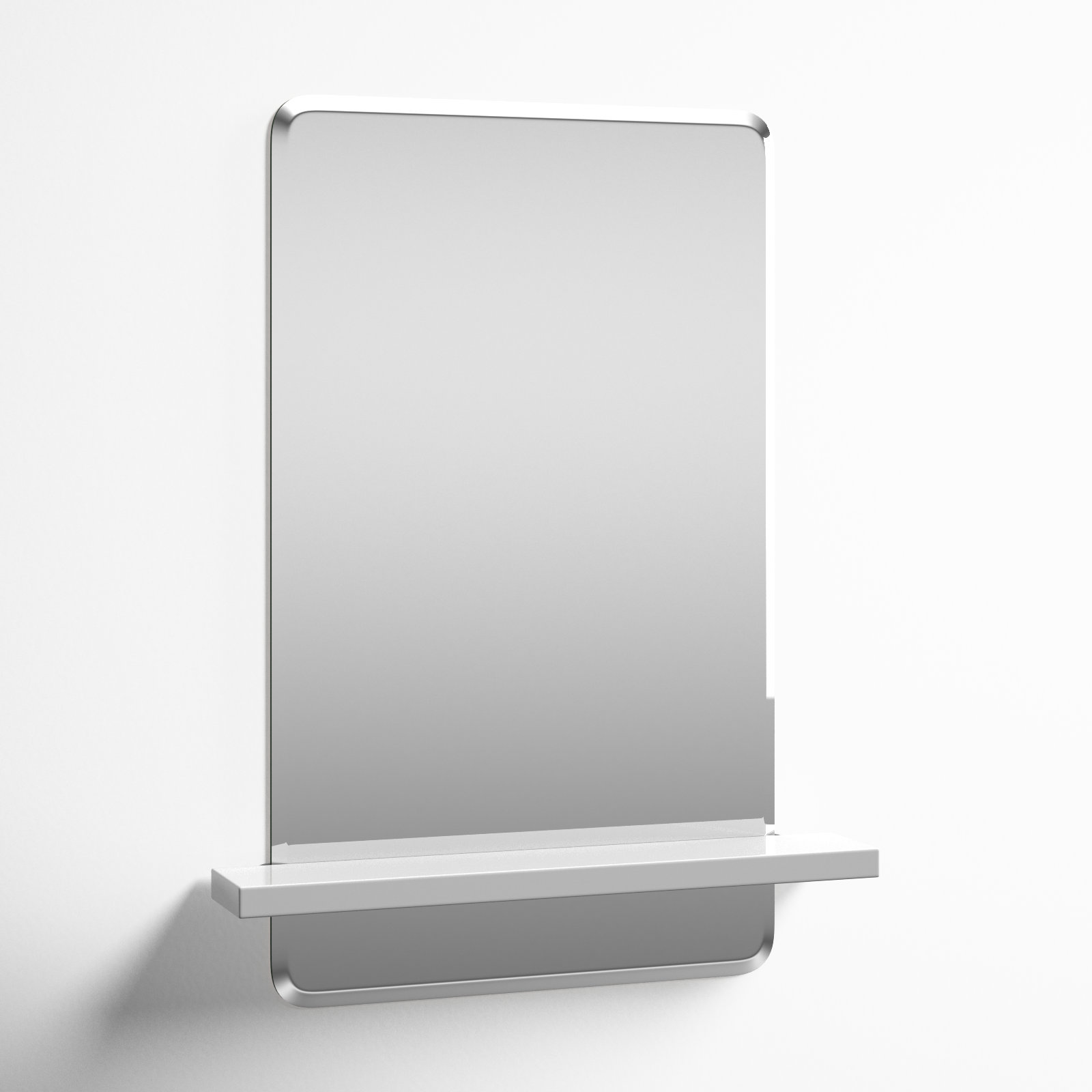 Donato NA Mirror with Shelves, White