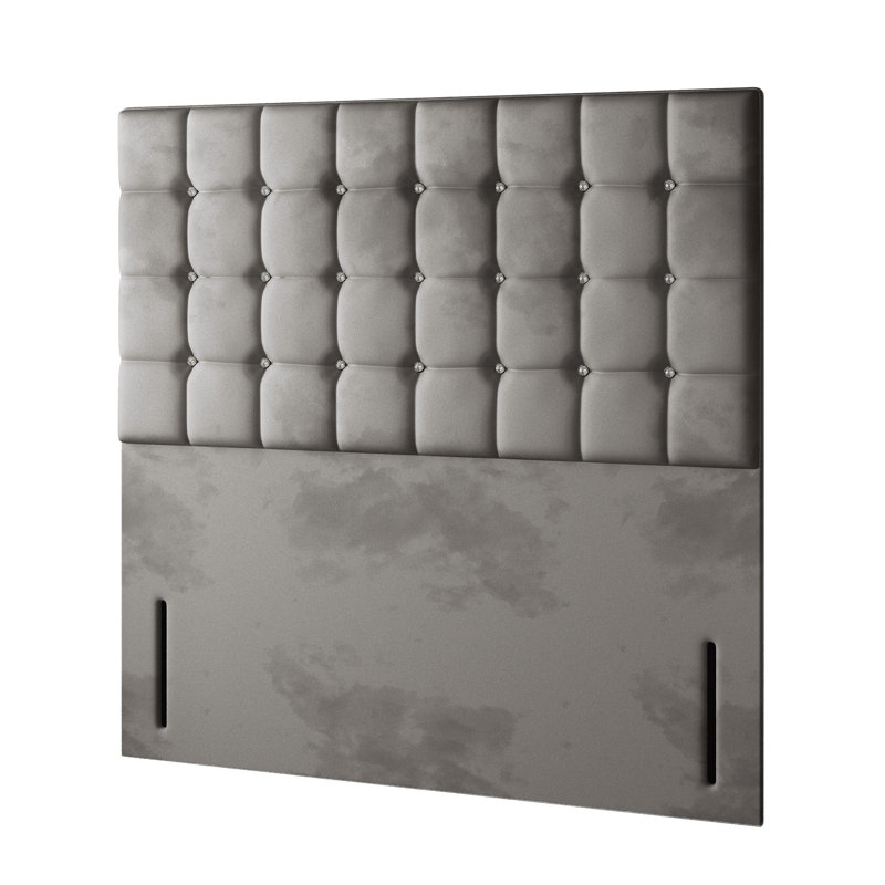Rochester Upholstered Headboard, Grey, Double (4'6)