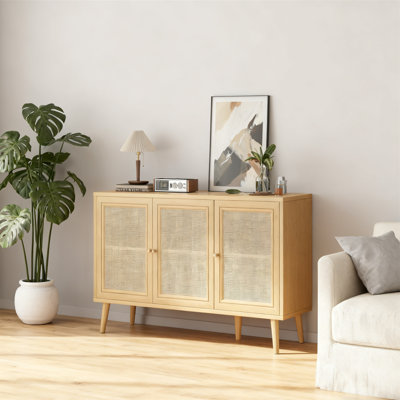 Compact  Sideboard (3  Doors), 300 Lbs Weight Capacity,  For Entryways, Living Rooms, And More by Bay Isle Home
