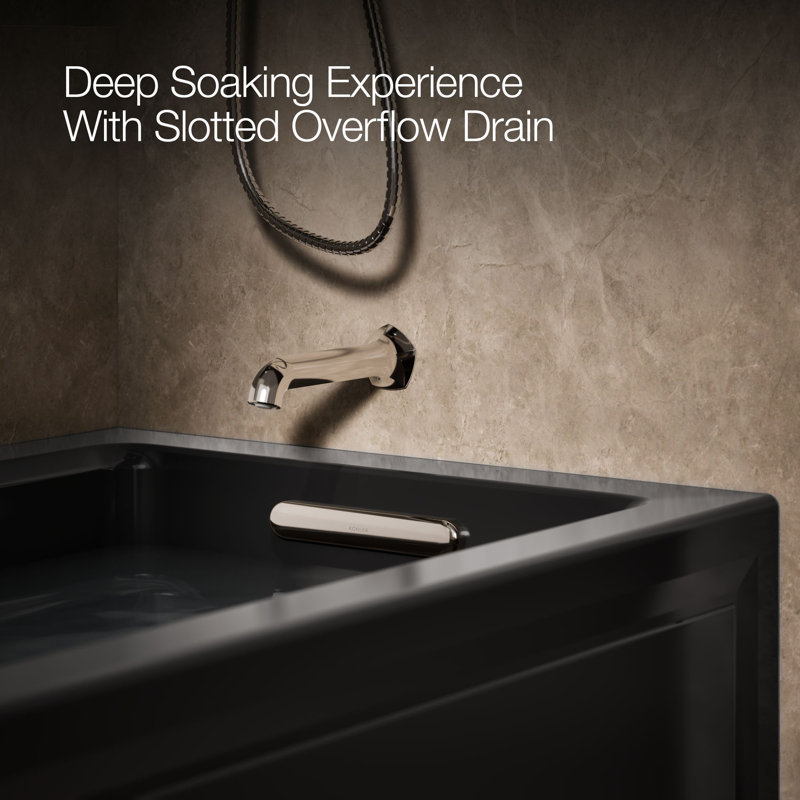 Archer® 60" x 32" Alcove Whirlpool, Right, Black