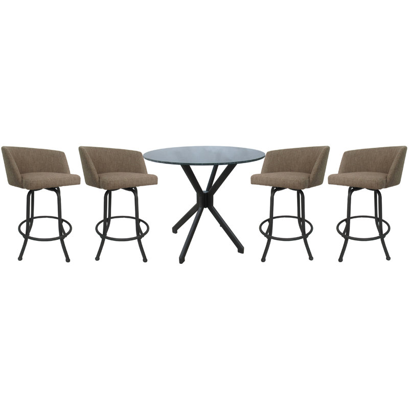Ensemble repas pour 4 personnes Madge, Gris