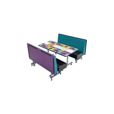 Banquette pliante mobile avec table - ensemble