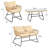 Dronfield Rectangular 4 - Person 35.4'' L Outdoor Restaurant Bistro Set with Cushions