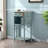 Half-Moon Cabinet with Hand-Painted Accents