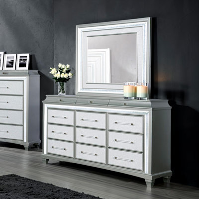Ensemble commode et miroir 2 pièces Emika