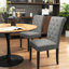 Chaise parsons rembourrée en cuir et en polyuréthane H 18,7 po Agastya
