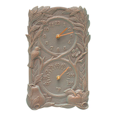 Fruit & Bird Clock Themometer Wall Clock
