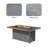 Lois Rectangle Aluminum Propane Fire Pit