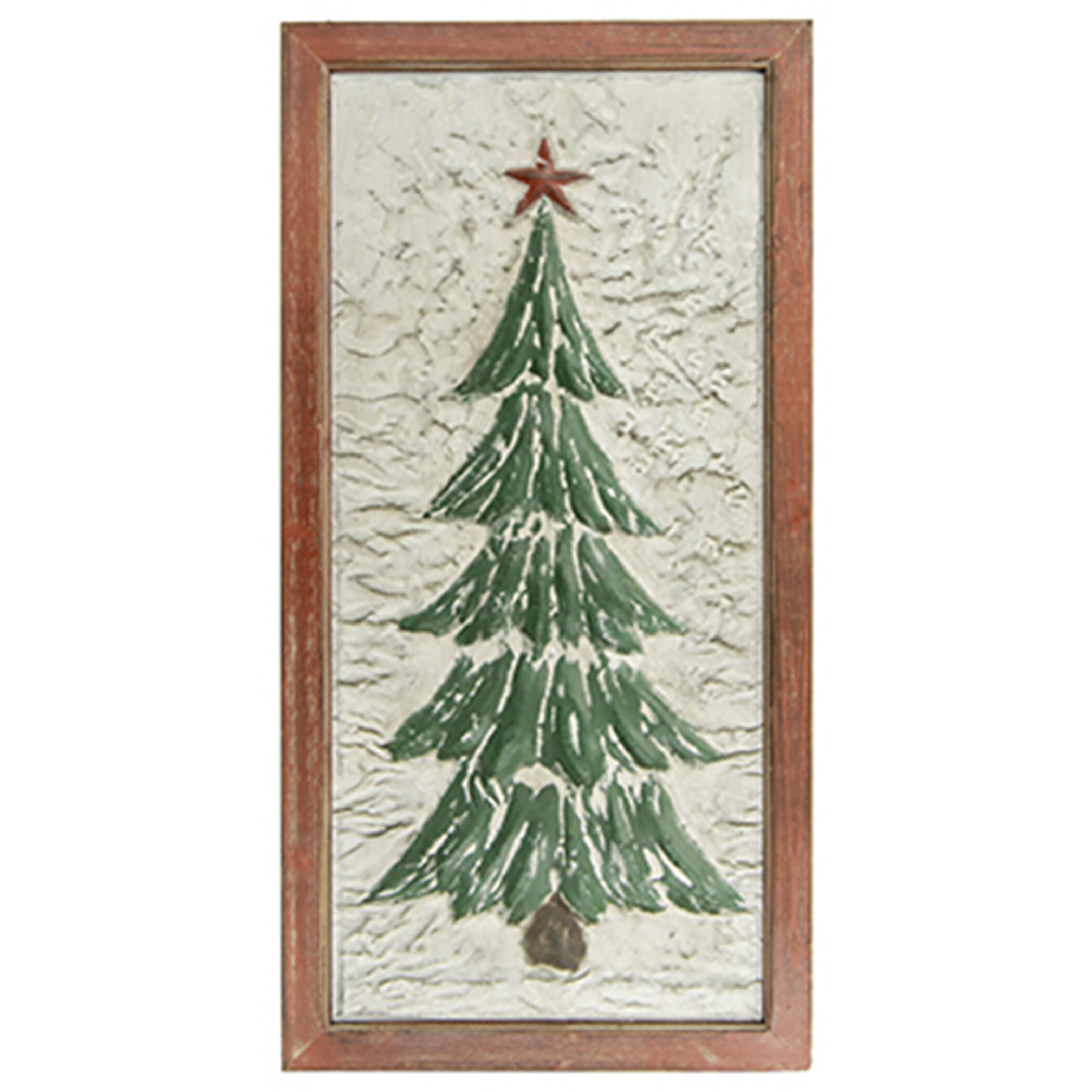 Square Embossed Christmas Tin with Lid, Small