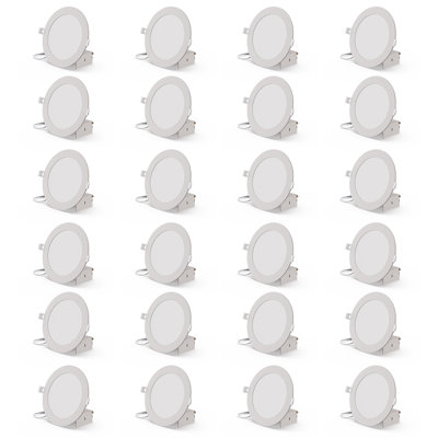 6" Slim Recessed LED, 12W, 2700K Soft White, Dimmable