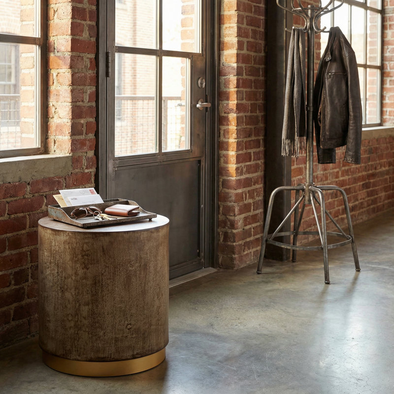 Repose-pieds rond en bois Tunbridge