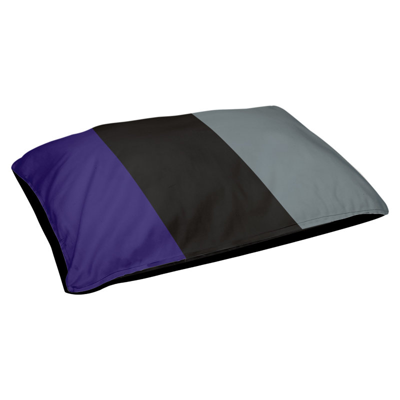 Coussin extérieur Phoenix, Grand (l 40 po x P 30 po x H 14 po), Mauve / noir / gris