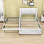 Lit plateforme double en bois avec lit gigogne-27836022