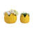 Set Of 2 Stoneware Ceramic Planters With Petal Design And Drainage Hole-912349420