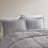 Grey Ombre Shaggy Comforter For Full/Queen, Soft Texture