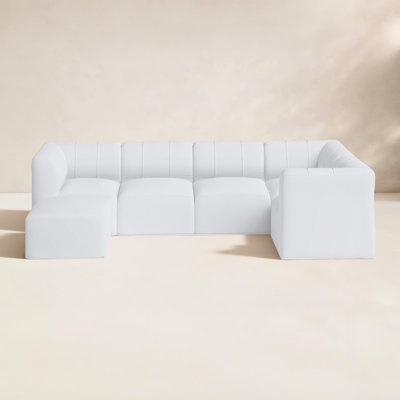 Canapé d'extérieur avec repose-pieds Sunbrella® 124 "Praia