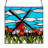 14.5"H Windmill Stained Glass Window Panel
