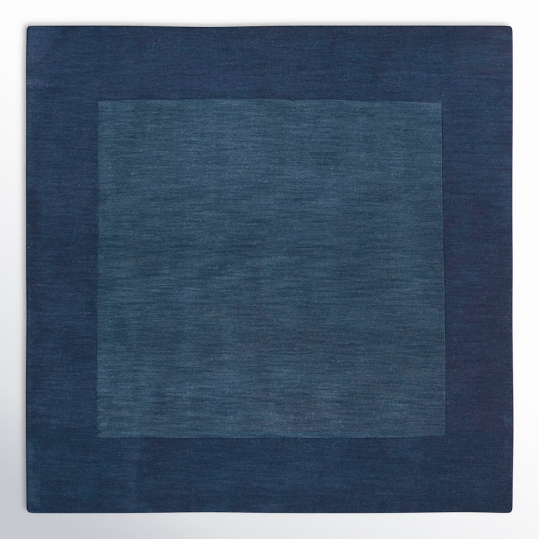 Dolma Handmade Loomed Wool Navy/Dark Blue Rug