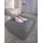 Bambo Faux Leather Rectangle Pouf, Gray-1533752830