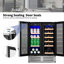 24 Inch Dual Zone Built-In and Freestanding Wine & Beverage Refrigerator - 18 Bottle & 57 Can Capacity, Stainless Steel Frame-121643357