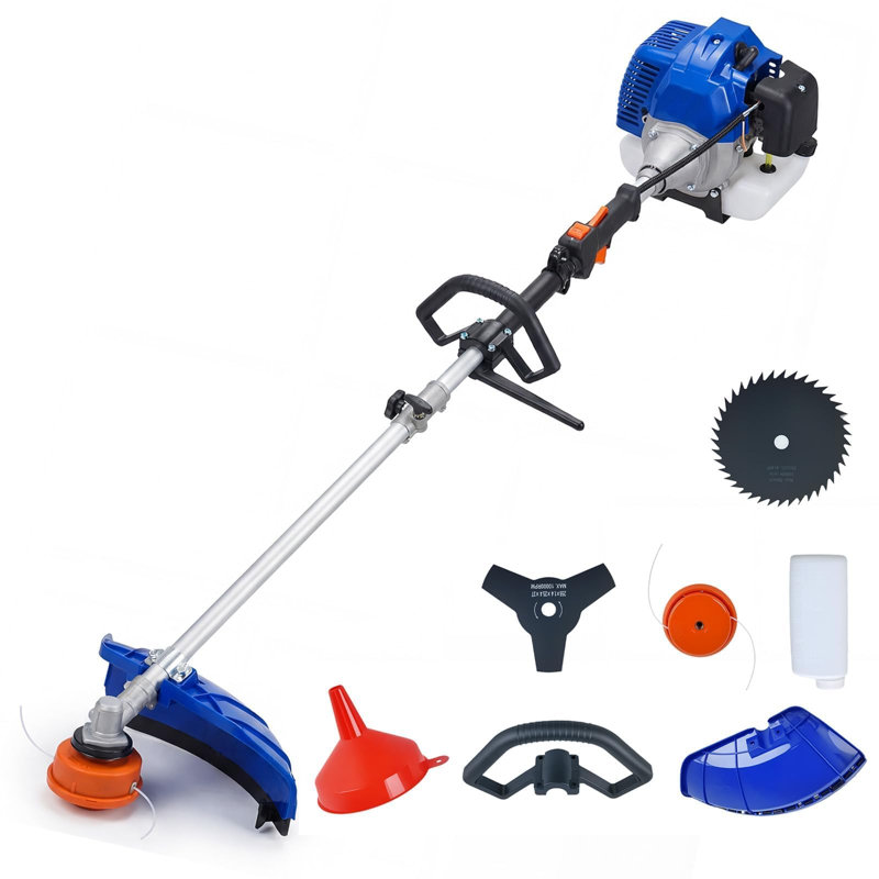 43cc / 52cc Weed Wacker alimenté au gaz, coupe-bordures 3 en 1 avec sangle d'épaule et poignée, désherbeur à gaz à 2 cycles, désherbeur multifonctionnel et débroussailleuse pour la taille professionnelle de la verdure