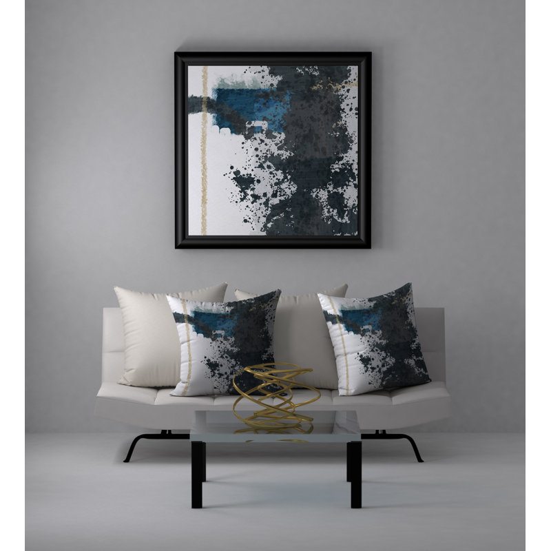 Abstract Throw Pillow, 18" H x 18" W