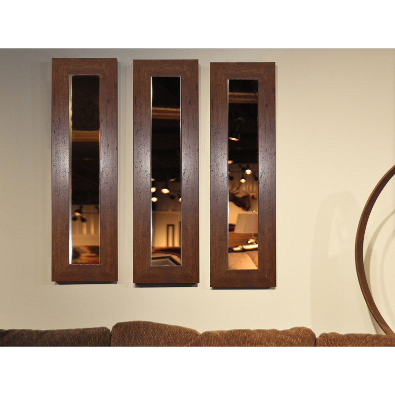 Miroir d'appoint Trujillo, H 32,5 po x l 11,5 po, Noyer foncé