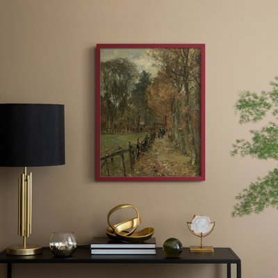 «Vintage Landscape CXI», reproduction encadrée - bois massif