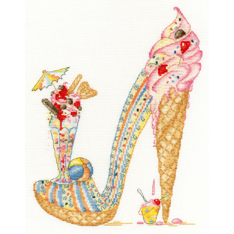 Lazy Sundae Counted Cross Stitch Kit by Bothy Threads XSK4